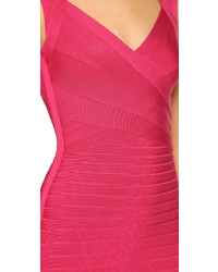 rotes Ballkleid von Herve Leger