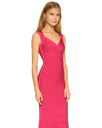 rotes Ballkleid von Herve Leger