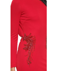 rotes Ballkleid von Badgley Mischka