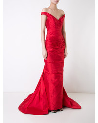 rotes Ballkleid von Romona Keveza