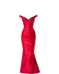 rotes Ballkleid von Romona Keveza