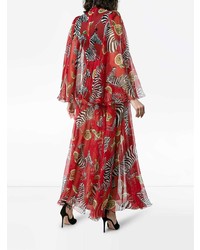 rotes bedrucktes Ballkleid von Dolce & Gabbana