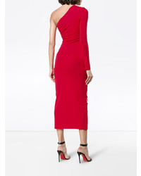 rotes bedrucktes figurbetontes Kleid von Off-White