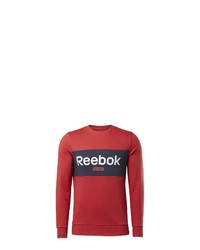 rotes bedrucktes Fleece-Sweatshirt von Reebok