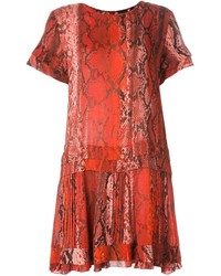 rotes bedrucktes Kleid von Just Cavalli