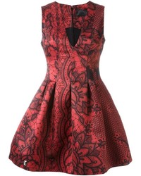 rotes bedrucktes Kleid von Philipp Plein