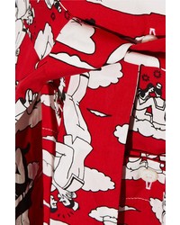 rotes bedrucktes Kleid von Prada