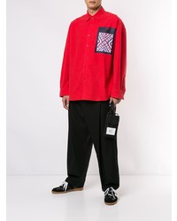 rotes bedrucktes Langarmhemd von Yoshiokubo