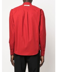 rotes bedrucktes Langarmhemd von Roberto Cavalli