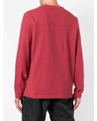 rotes bedrucktes Langarmshirt von Stussy