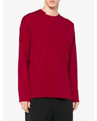 rotes bedrucktes Langarmshirt von Y-3