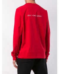 rotes bedrucktes Langarmshirt von Undercover