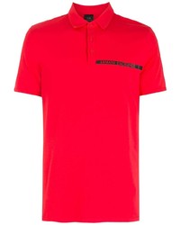 rotes bedrucktes Polohemd von Armani Exchange