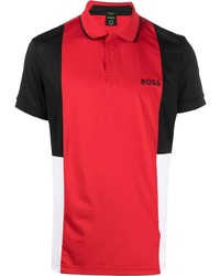 rotes bedrucktes Polohemd von BOSS