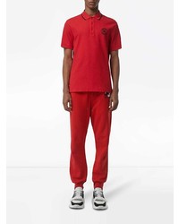 rotes bedrucktes Polohemd von Burberry