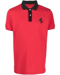 rotes bedrucktes Polohemd von Ferrari