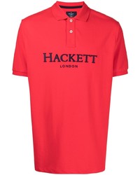 rotes bedrucktes Polohemd von Hackett