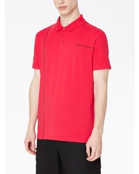 rotes bedrucktes Polohemd von Armani Exchange