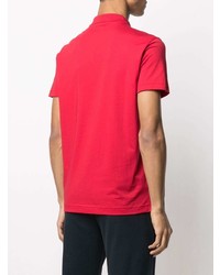 rotes bedrucktes Polohemd von Ea7 Emporio Armani