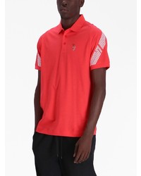 rotes bedrucktes Polohemd von Ea7 Emporio Armani