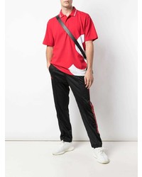 rotes bedrucktes Polohemd von Supreme