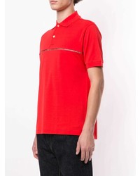 rotes bedrucktes Polohemd von Paul Smith