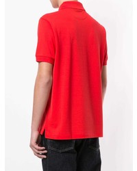 rotes bedrucktes Polohemd von Paul Smith