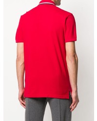 rotes bedrucktes Polohemd von Tommy Hilfiger