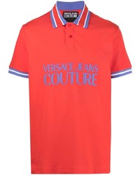 rotes bedrucktes Polohemd von VERSACE JEANS COUTURE