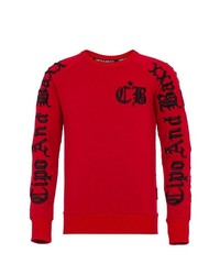 rotes bedrucktes Sweatshirt von Cipo & Baxx