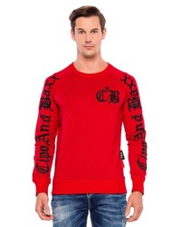 rotes bedrucktes Sweatshirt von Cipo & Baxx