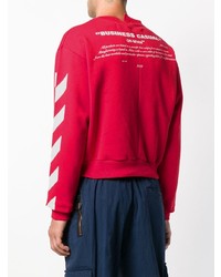 rotes bedrucktes Sweatshirt von Off-White