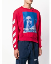 rotes bedrucktes Sweatshirt von Off-White
