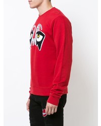 rotes bedrucktes Sweatshirt von Haculla