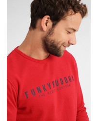 rotes bedrucktes Sweatshirt von Funky Buddha