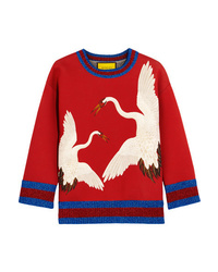 rotes bedrucktes Sweatshirt von Gucci for NET-A-PORTE