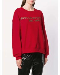 rotes bedrucktes Sweatshirt von Philosophy di Lorenzo Serafini