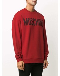 rotes bedrucktes Sweatshirt von Moschino