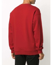 rotes bedrucktes Sweatshirt von Moschino