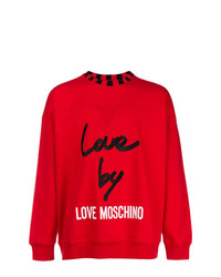 rotes bedrucktes Sweatshirt von Love Moschino