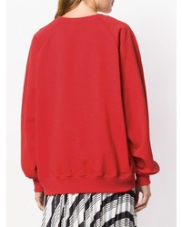 rotes bedrucktes Sweatshirt von MSGM