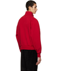 rotes bedrucktes Sweatshirt von AMI Alexandre Mattiussi