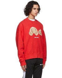 rotes bedrucktes Sweatshirt von Palm Angels