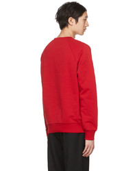 rotes bedrucktes Sweatshirt von Balmain