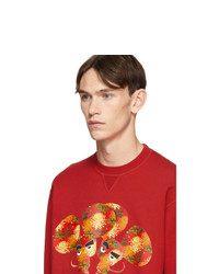 rotes bedrucktes Sweatshirt von DSQUARED2