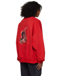 rotes bedrucktes Sweatshirt von Juun.J