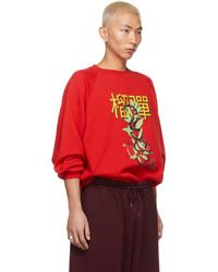 rotes bedrucktes Sweatshirt von LU'U DAN