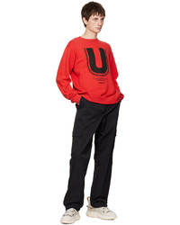 rotes bedrucktes Sweatshirt von Undercover