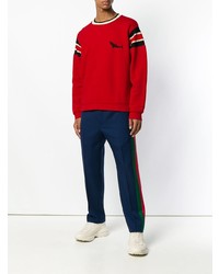 rotes bedrucktes Sweatshirt von Gucci