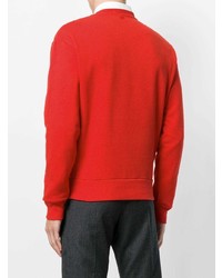 rotes bedrucktes Sweatshirt von AMI Alexandre Mattiussi